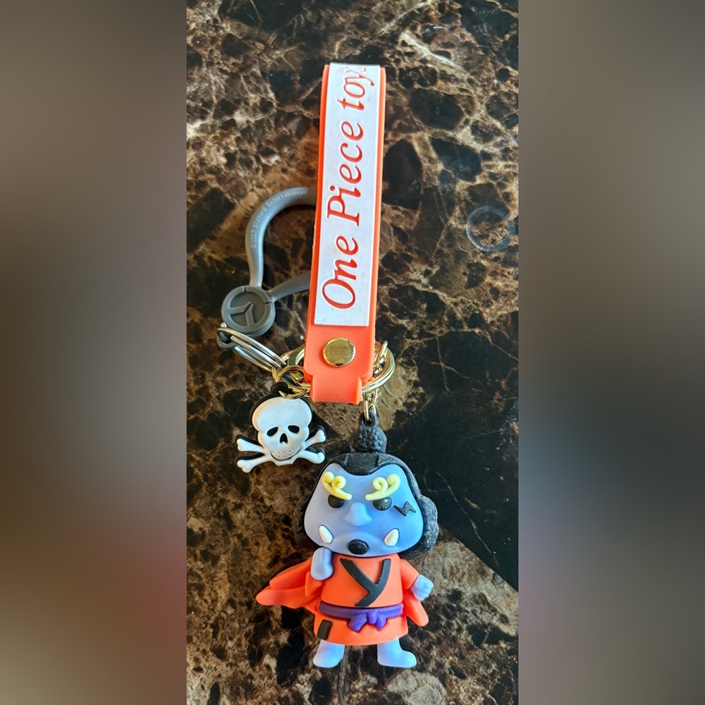 One Piece Keychain with Skull Charm